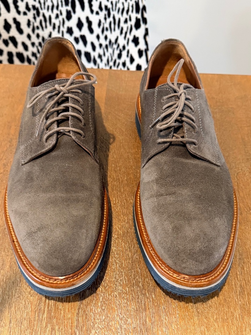 Johnston Murphy Jenson Gray Suede Plain Toe Size 10